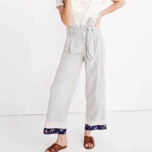 Madewell x The New Denim Project Patchwork Paperbag Pants